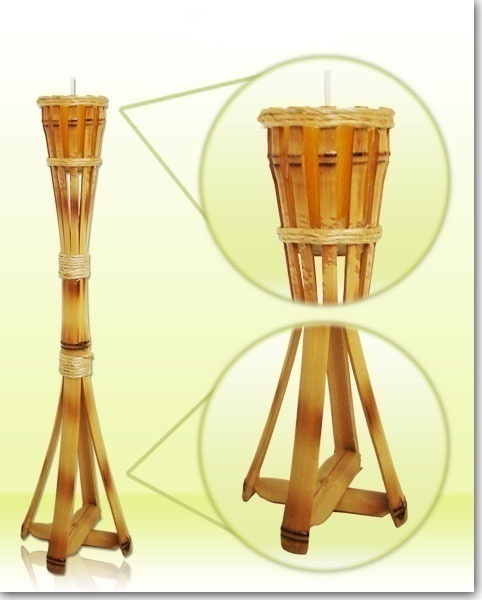 MINI TOCHA BAMBU 38CM COPO VIDRO - FC018